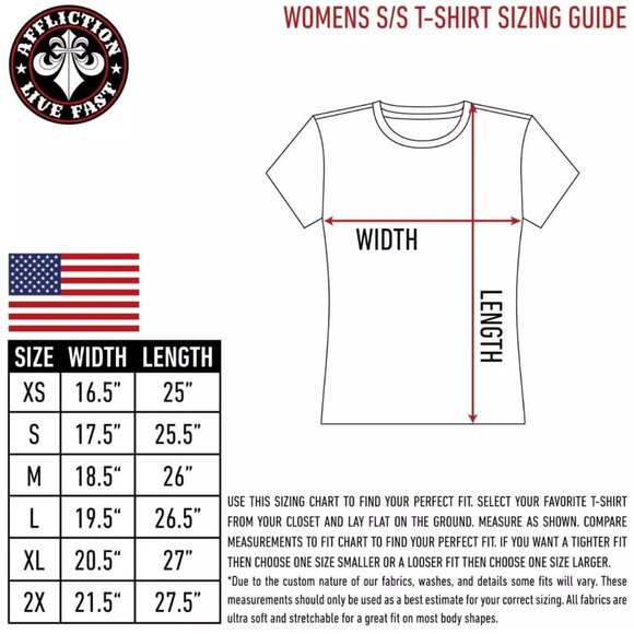 AFFLICTION Women's T-Shirt S/S STANDARD SUPPLY Tee - Picture 3 of 8